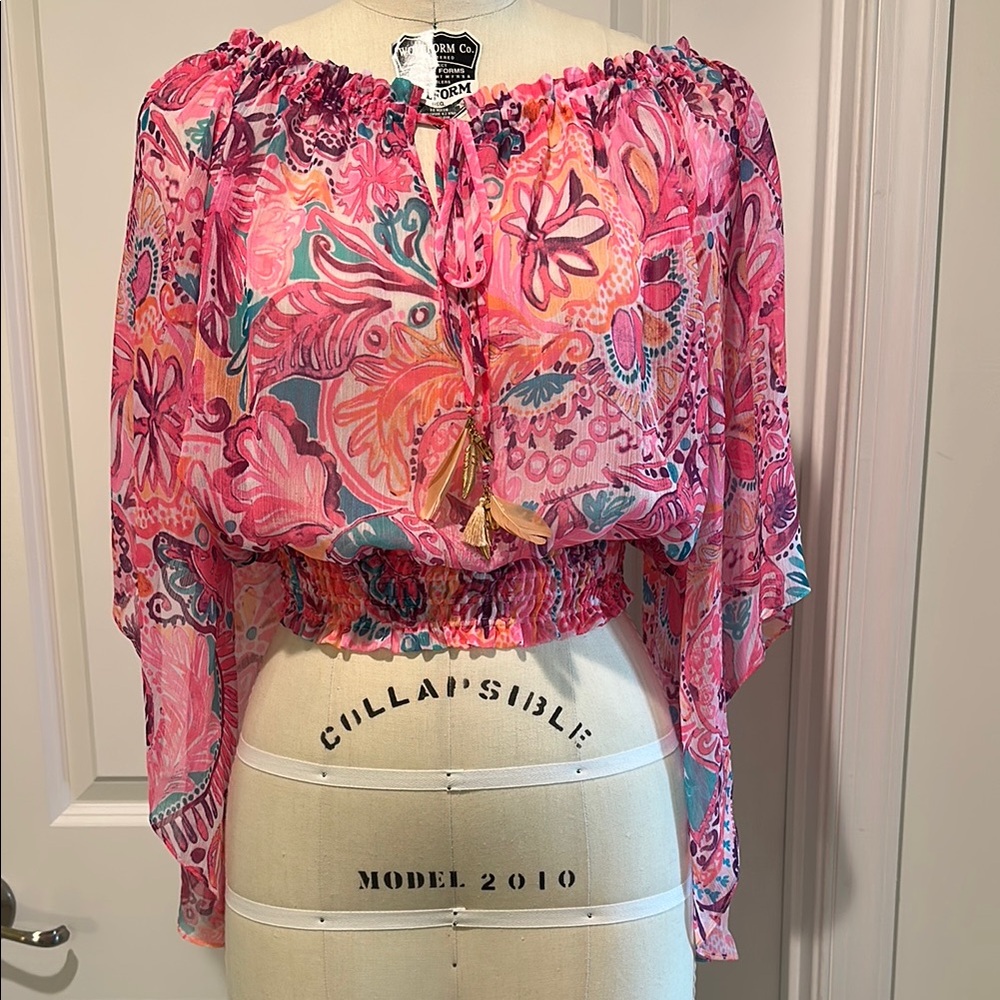 Lilly Pulitzer Pink Off-Shoulder Women's Top